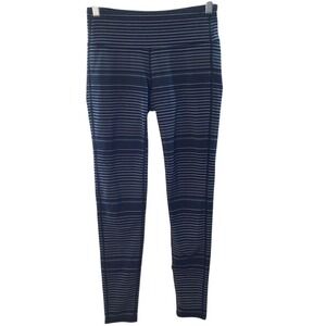 Women's Athleta‎ Striped Black and Gray Leggings